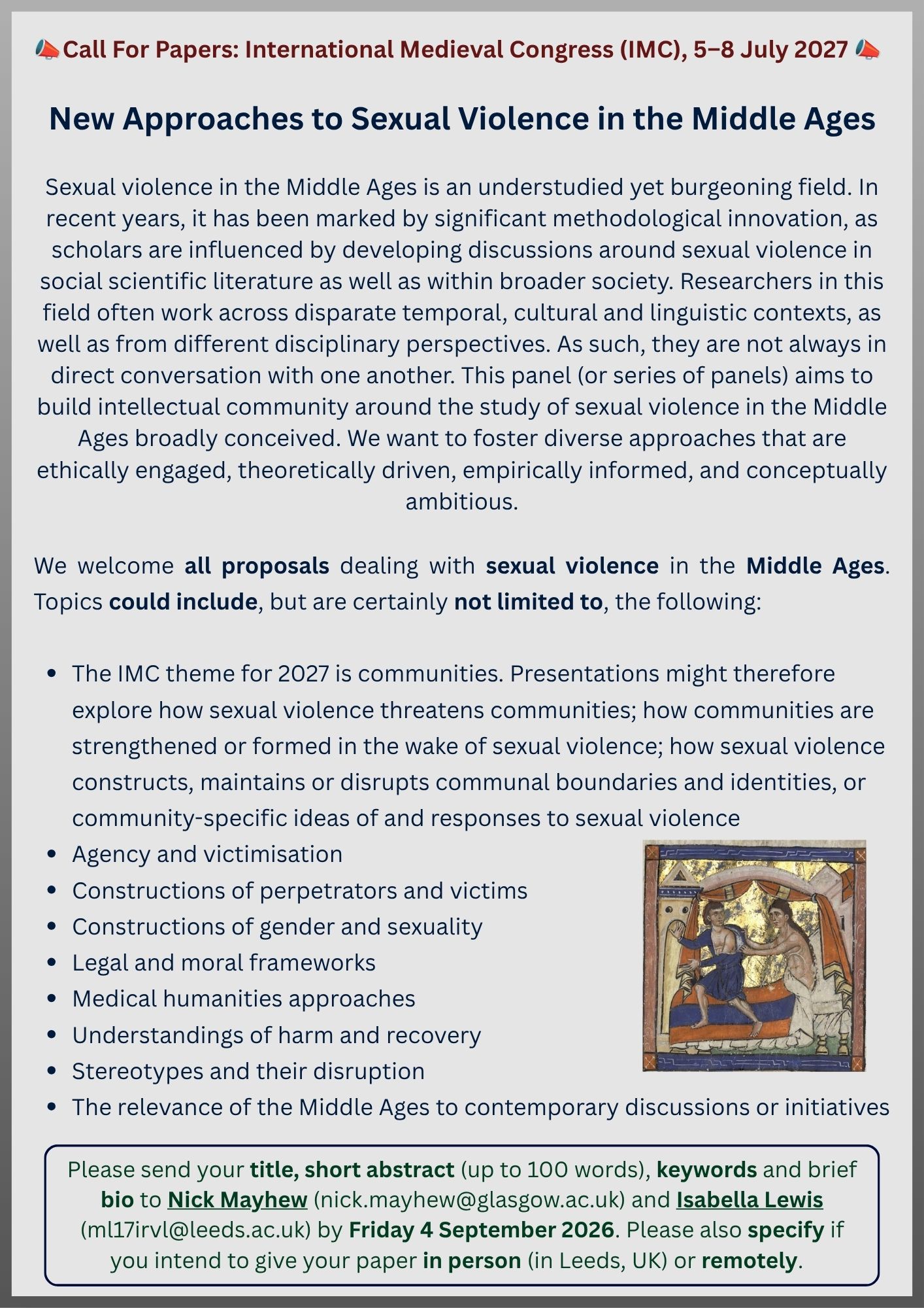 poster for call for papers